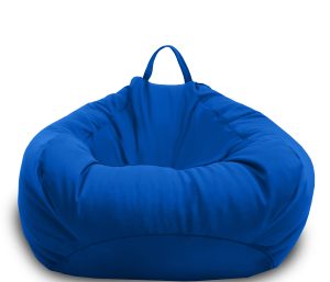 Puff Pequeño Sillón Individual Tipo Pera Phlox Puff Chico Con Relleno - Azul
