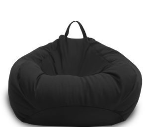 Puff Pequeño Sillón Individual Tipo Pera Phlox Puff Chico Con Relleno - Negro