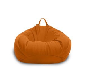 Puff Pequeño Sillón Individual Tipo Pera Phlox Puff Chico Con Relleno - Naranja