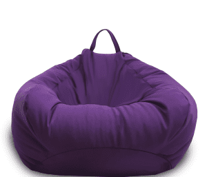 Puff Pequeño Sillón Individual Tipo Pera Phlox Puff Chico Con Relleno - Morado