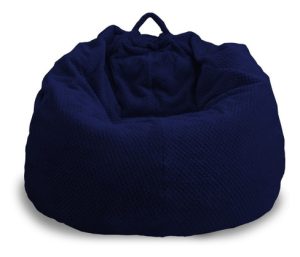 Puff Gigante Puff Sillon Individual Pera Phlox Puf Grande Coral - Azul oscuro