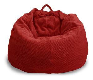 Puff Gigante Puff Sillon Individual Pera Phlox Puf Grande Coral - Rojo
