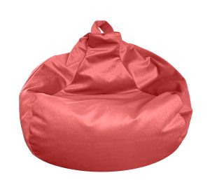 Puff Adulto Terciopelo Sillón Individual Phlox Puf Grande - Rojo