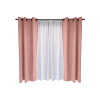 Cortina Phlox Blackout Premium Para Ventana Con Aros 2 panel