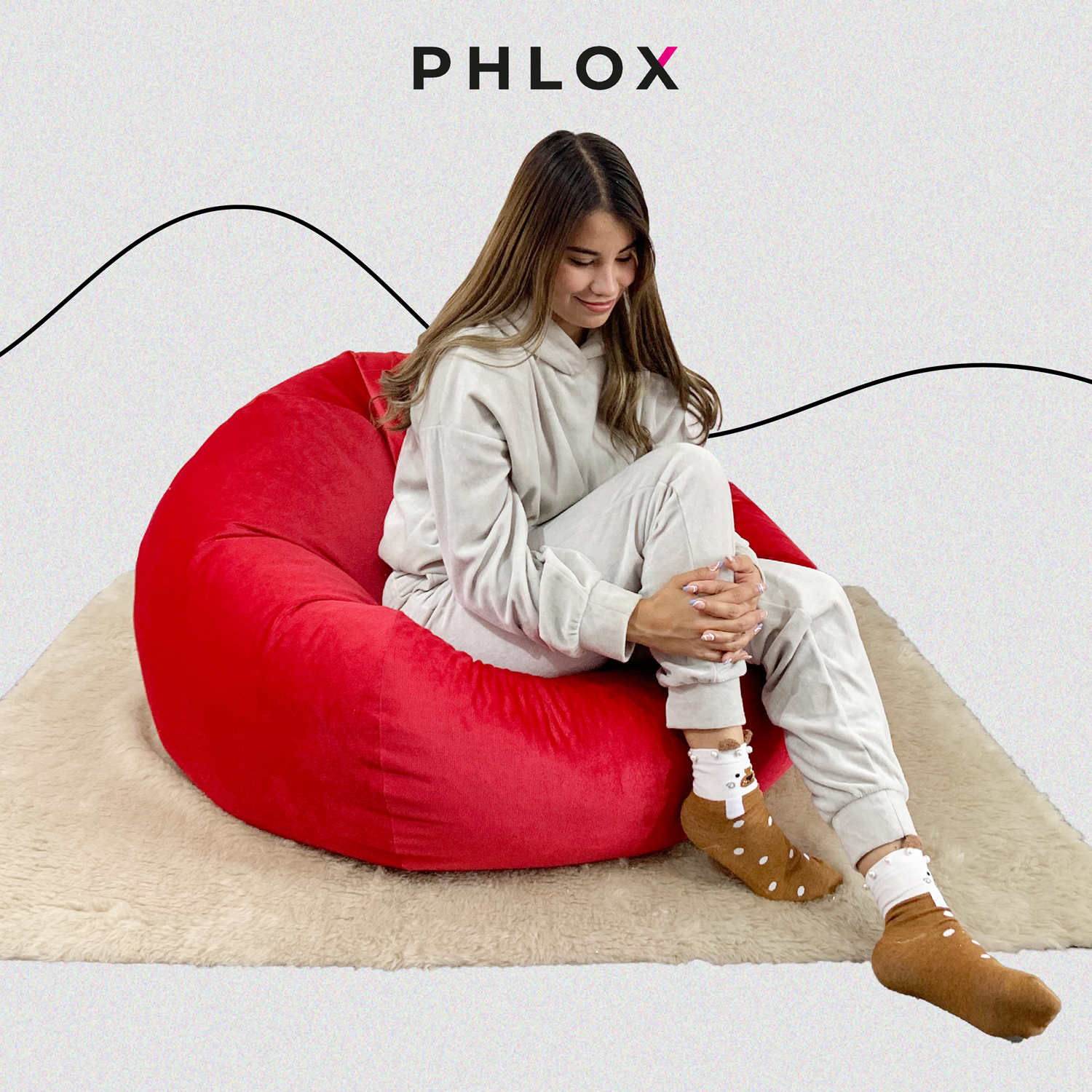 Puff suave chico  PHLOX - Creando espacios de confort