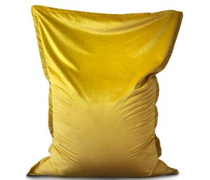 Puff Cama Velvet Phlox Puf Zenit Grande - Mostaza