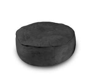 Puff Taburete Grande XL Phlox Sillón - Negro, No