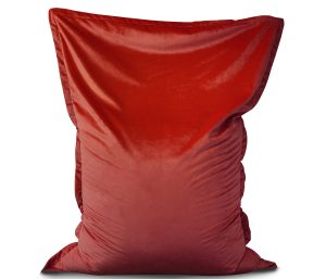 Puff Cama Velvet Phlox Puf Zenit Grande - Rojo
