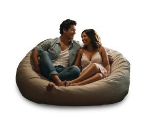 Sillón Puff Para Dos Personas con Cama Matrimonial 2 en 1