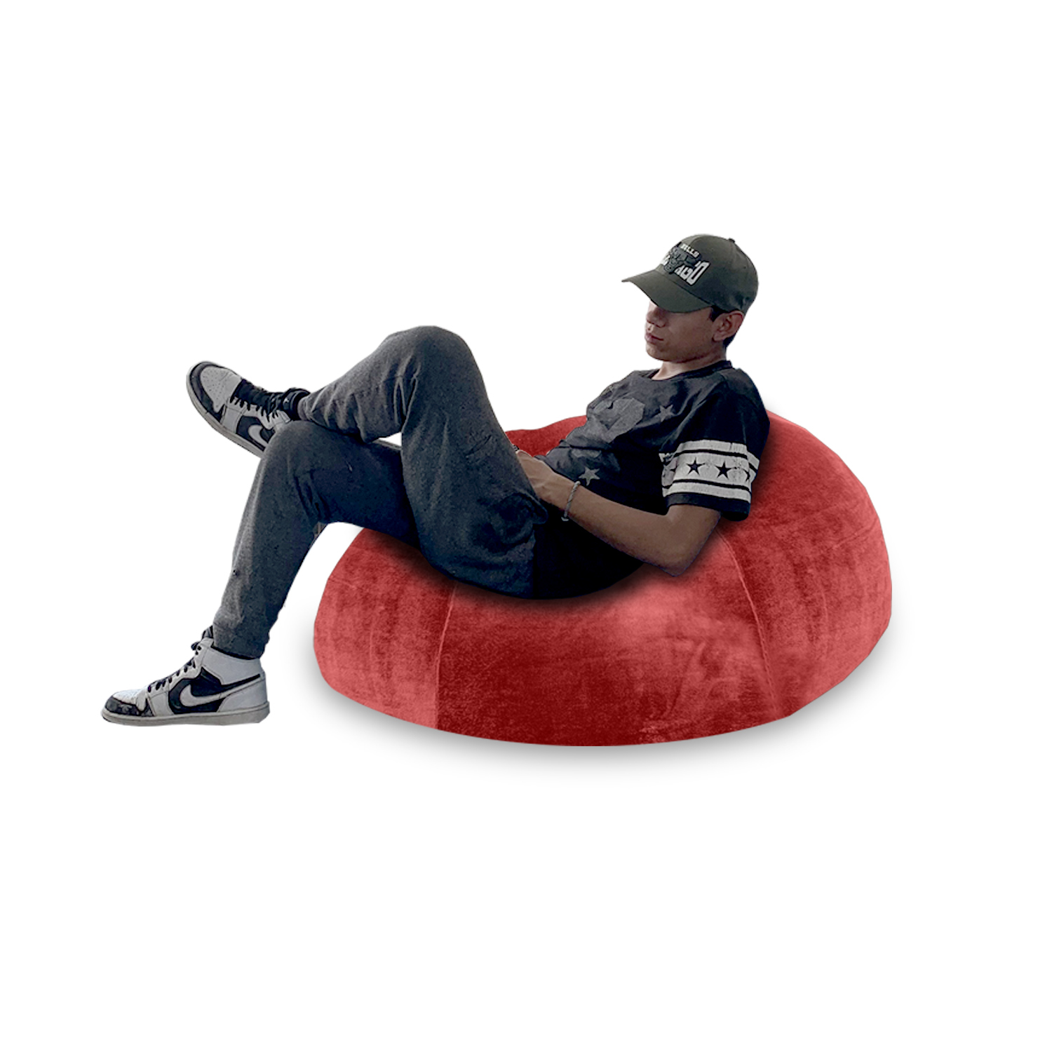 Puff L - Sillon, Puff para Niños Rojo en Forma de L