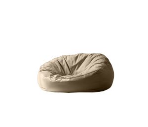 Puff de Piso Sillón Individual Redondo Mascotas Phlox - Beige, Con relleno