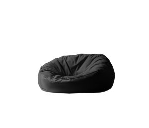 Puff de Piso Sillón Individual Redondo Mascotas Phlox - Negro, Con relleno