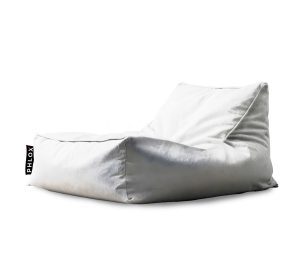 Puff Para Exterior Tela Vinílica Individual Respaldo Con Relleno